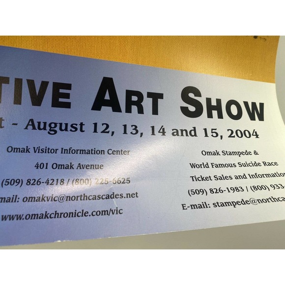 2004 Omak Stampede And Suicide Race Poster Western Native Art Show Rodeo - Picture 7 of 11